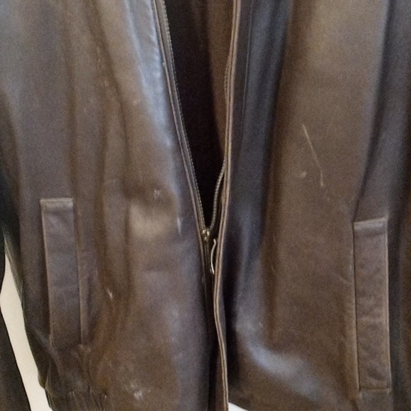 Men’s Claiborne very dark brown Lambskin Leather Jacket - Picture 6 of 15